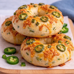 Jalapeño & cheese bagels (x3)